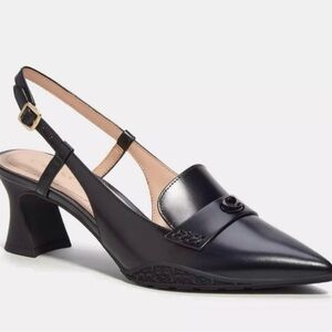 NWT Coach Nikola Leather Slingback Loafer Pumps